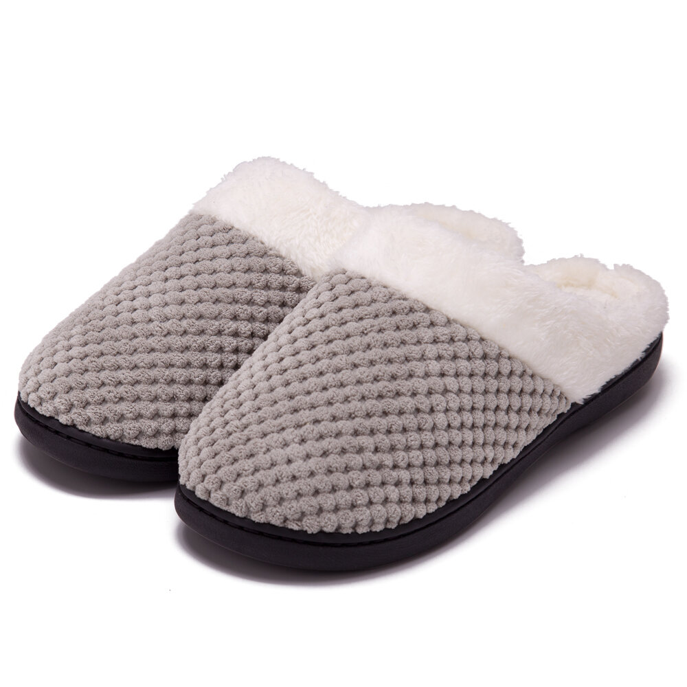 Mens Warm Lined Memory Form Bedroom House Slippers