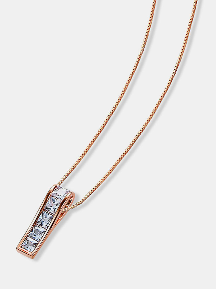 Whistle Shape Delicate Zircon Necklace Fashionable Copper Women Accessories