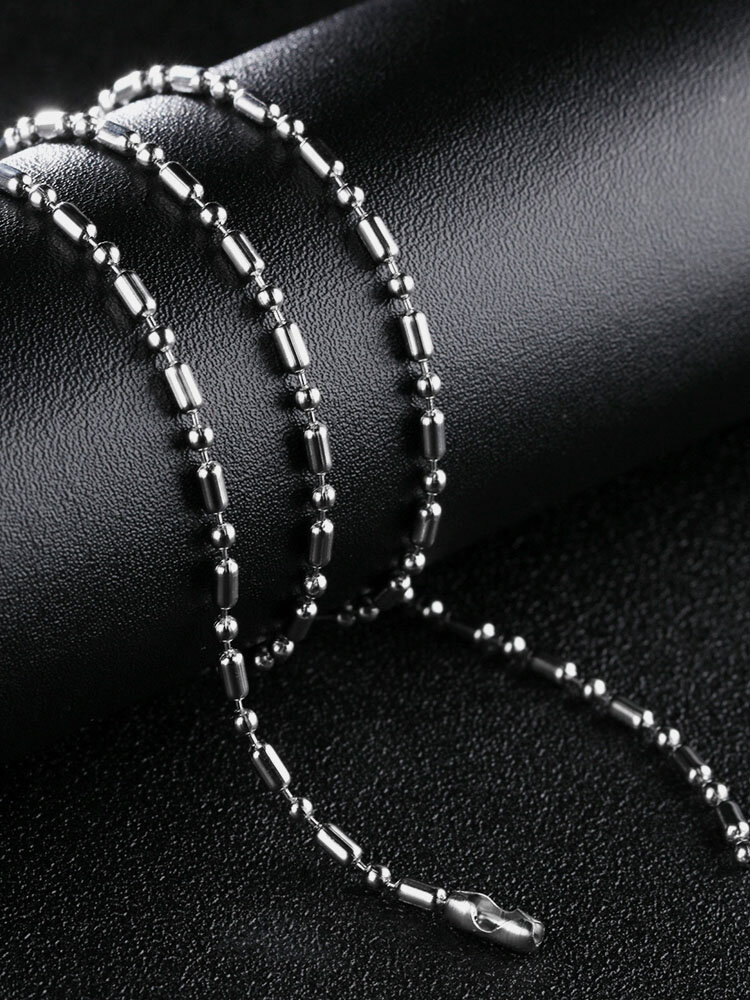 Trendy Simple Slub Chain Shape Titanium Steel Necklace