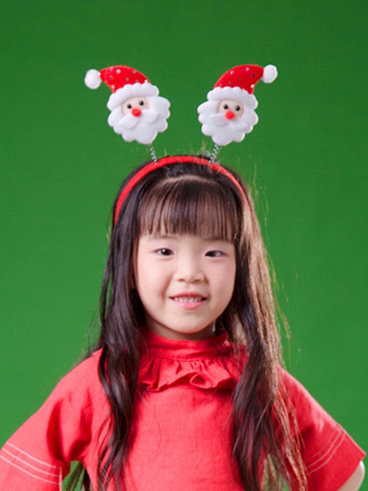 Christmas Snowman Head Santa Claus Headband Hair Hoop Christmas Decorations