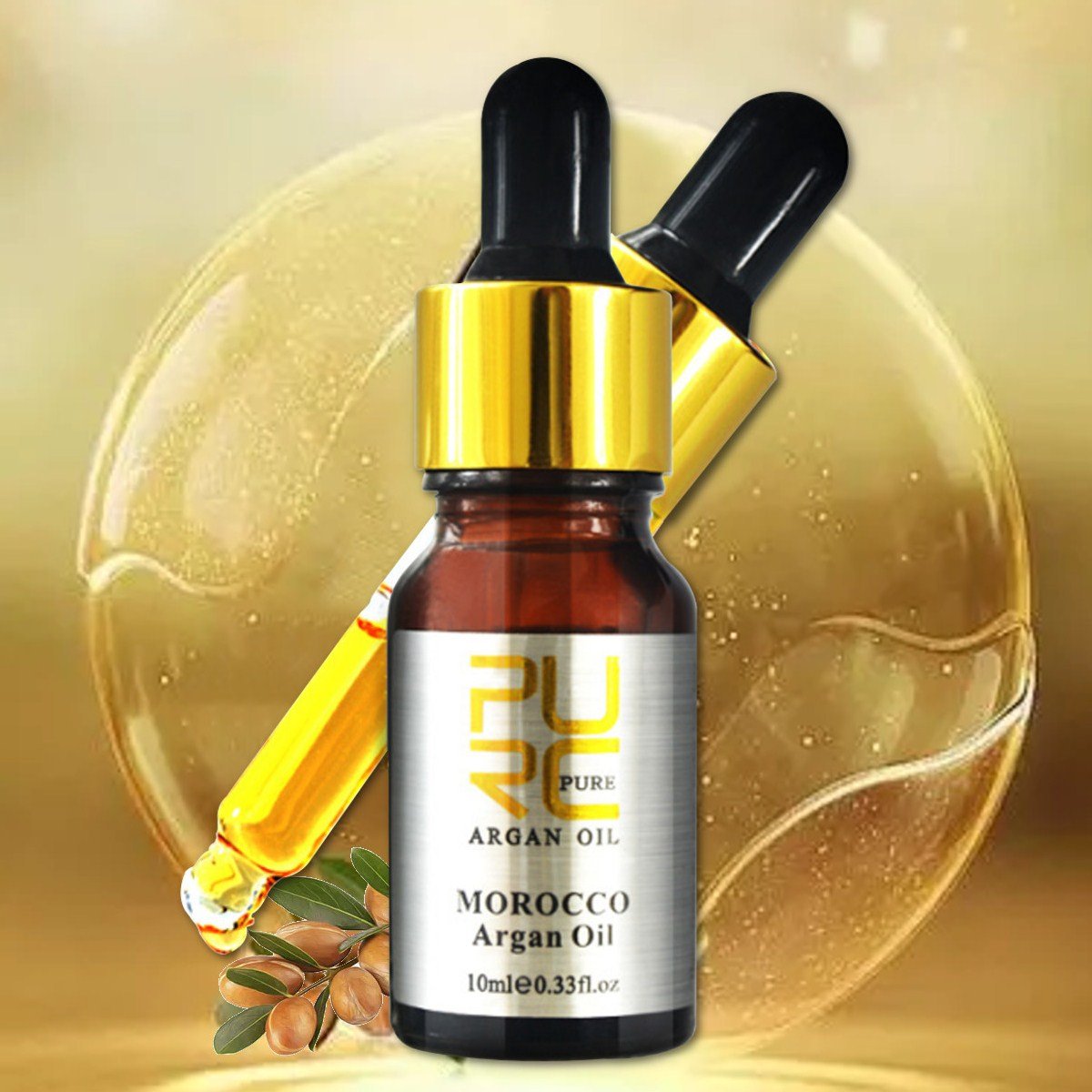 

Pure Moroccan Argan Oil For Hair Scalp Treatment 10ml Face Body Hair Care Essence Oil