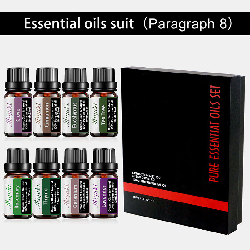 

8 Pcs/Set Essential Oil Clove Eucalyptus Cinnamon Rosemary Lavender Natural Plant Extract Essential Oil Kit