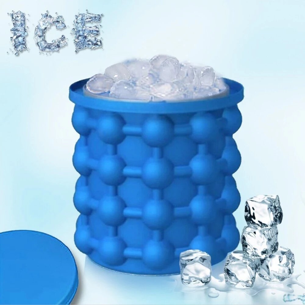 

Food Grade Silicone Ice Bucket Ice Cube Mould, Blue;red