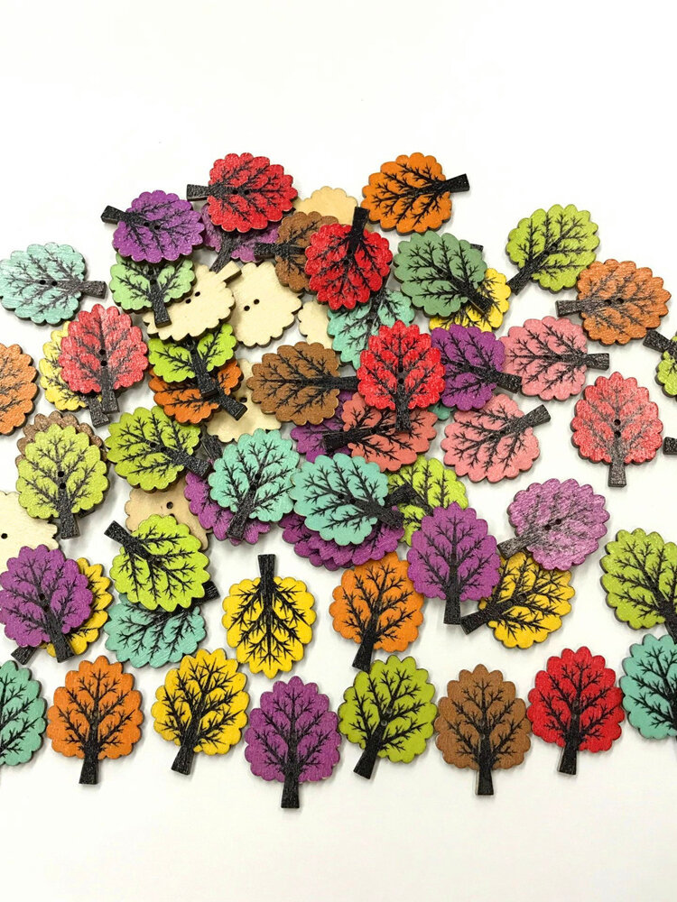 

50/100 pcs Wooden Buttons Round Resin Button Sewing Craft Buttons for Sewing Knitting Handcraft