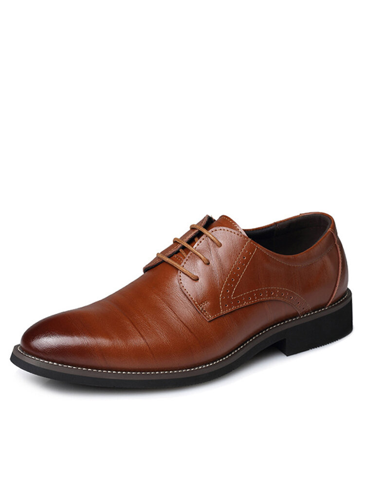 Men Large Size Cow Leather Formals Business Shoes