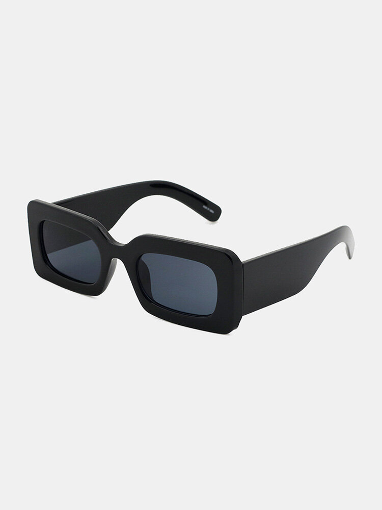 Unisex Resin Full Square Frame Wide-rim Anti-UV Fashion Sunglasses