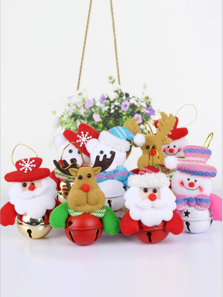 8pcs Multi-type Jingle Bell Christmas Tree Decoration Hanging Bell Home Party Christmas Supplies