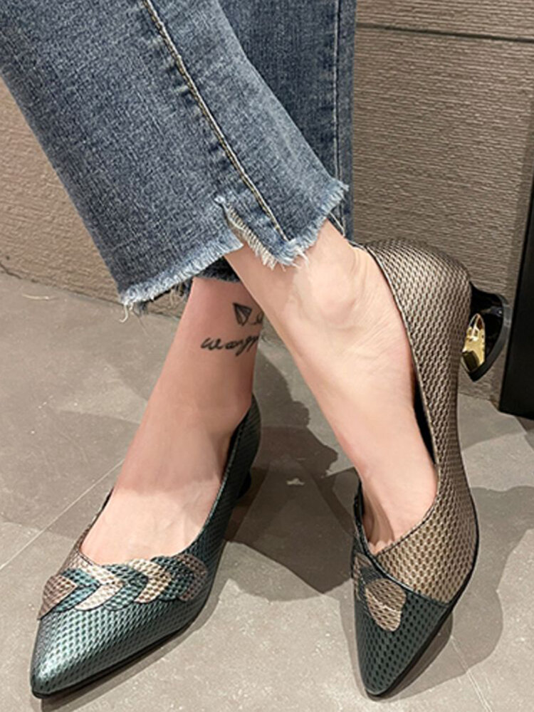 Zapatos elegantes con fecha para mujer Tacones con punta puntiaguda a la moda