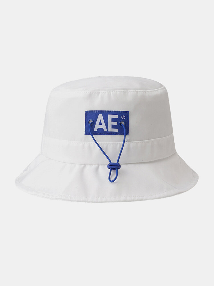 Unisex Cotton Fashion Cloth Label Sunshade Adjustable Couple Hat Bucket Hat