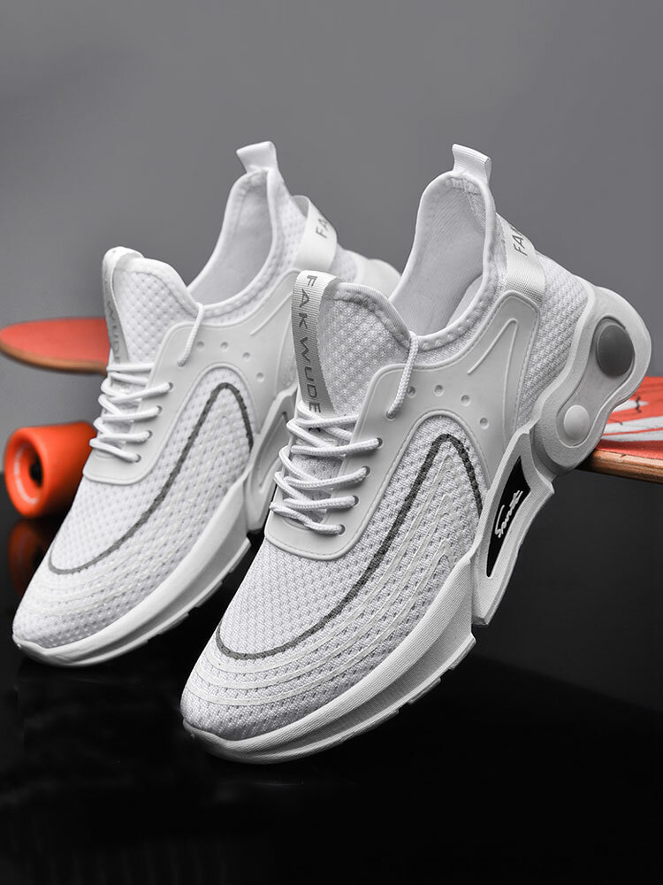 Men Light Weight Cloth Fabric Lace Up Daily Running Sport Casual Shoes
