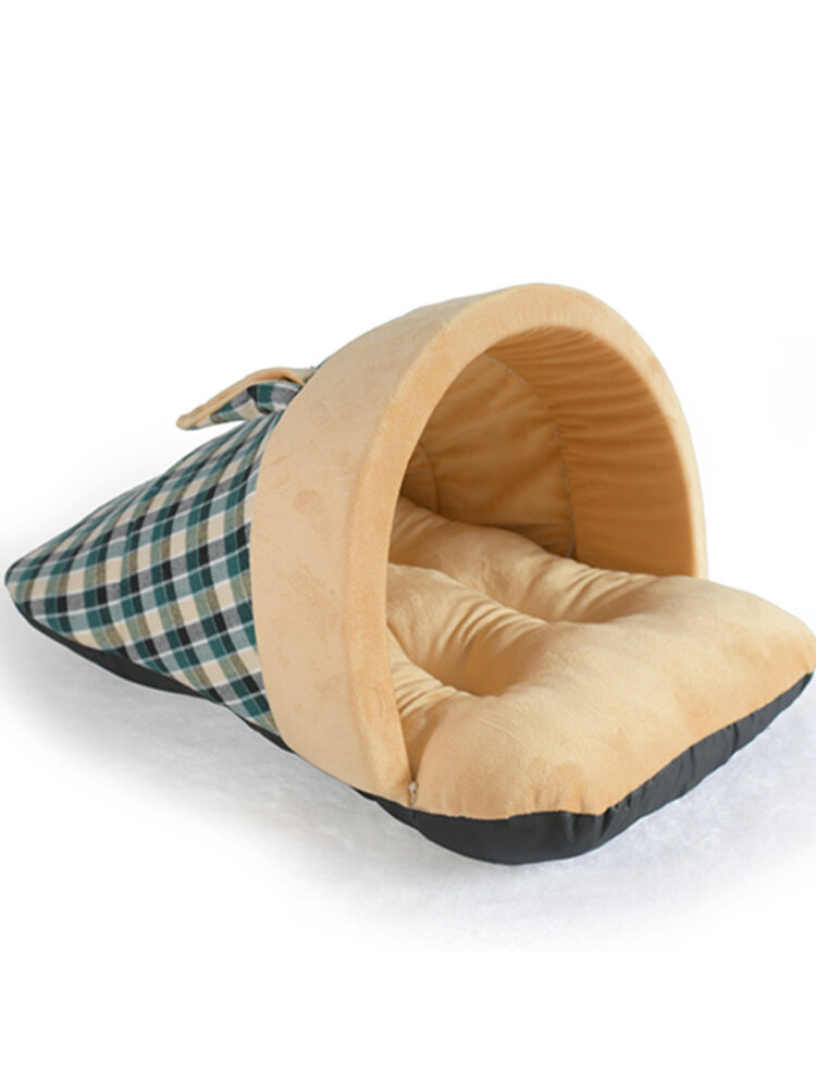 Pet Dog Cat Soft Warm Sleeping Bag Puppy Sleeping Cave House Winter Bed Mat