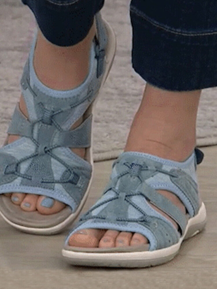 Plus Size Women Summer Holiday Elastic Waist Design Sport Sandals