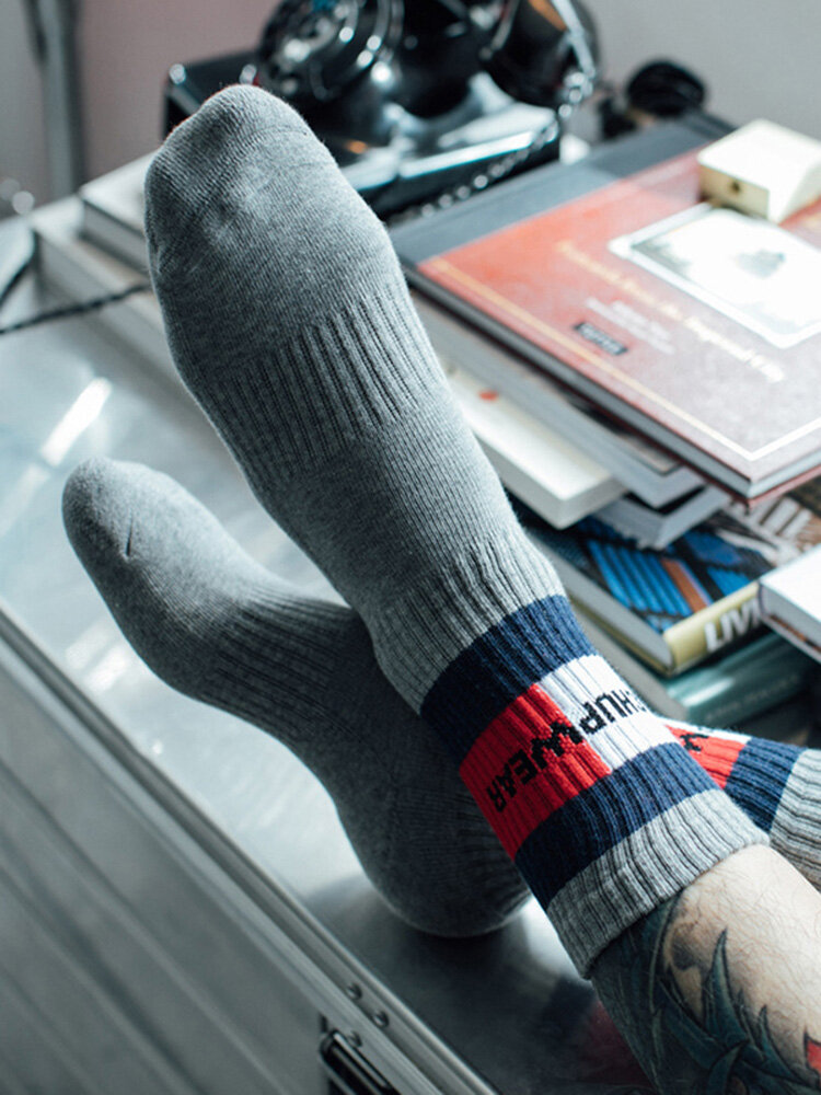 Mens Thick Winter Warm Breathable Cotton Comfortable Socks Casual Sports Long Tube Socks