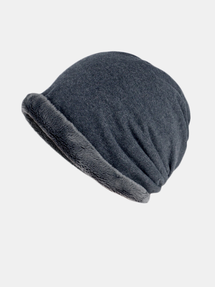 Winter Plus Fleece Hat Cotton Comfort Beanie Hat Multifunctional Windproof Warm Bib Hat