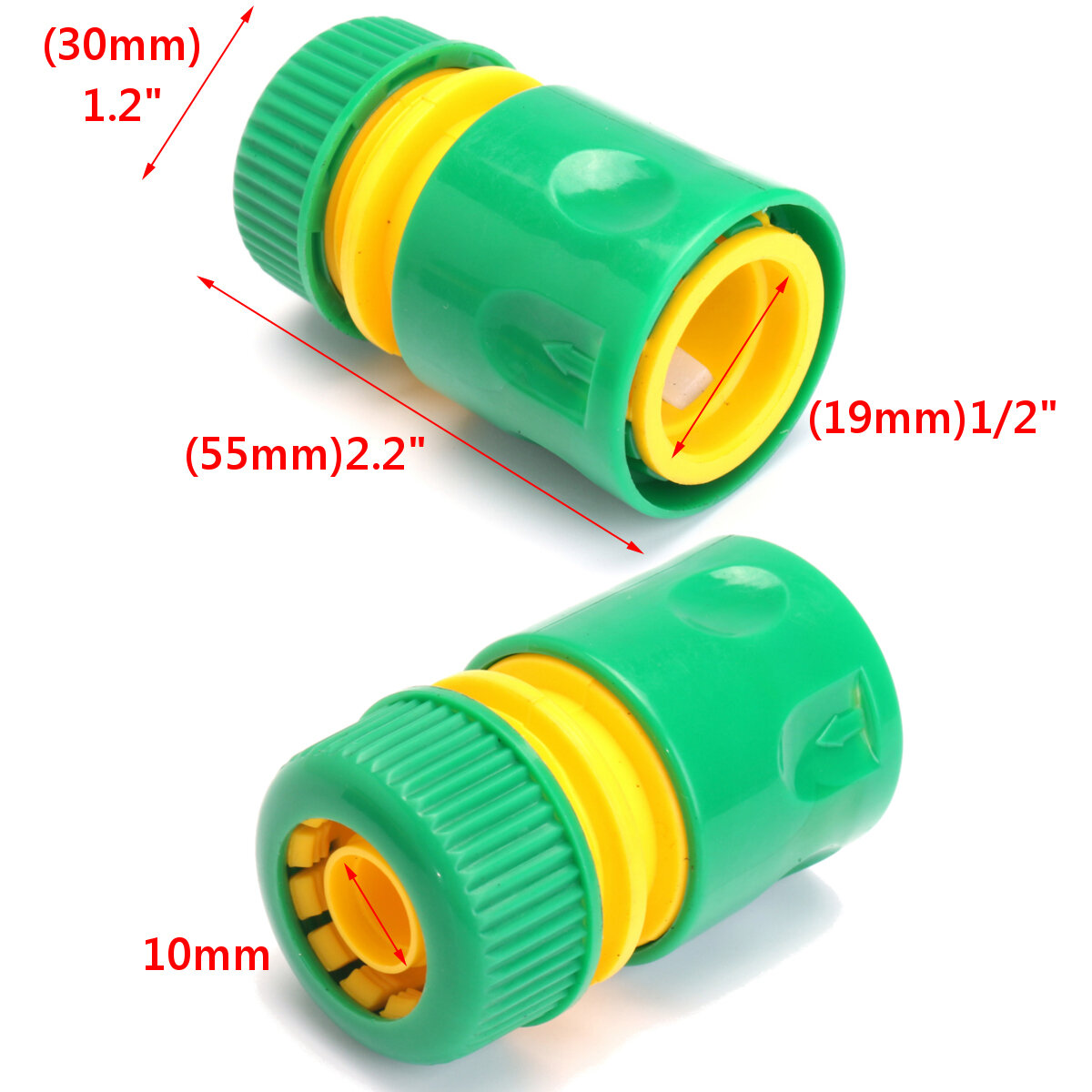 2pcs Garden Tap Water Hose Pipe Connector Quick Connect CL Watering M9B1 