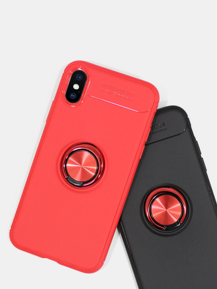 

Multifunction Magnet Phone Case Full Body Slim Protective Cover Holder Finger Ring Decompression Fun, #03;red;blue;black;black 2