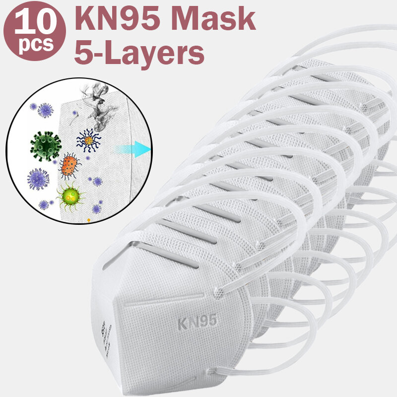 10 Pcs / Pack 0f KN95 Masks Passed The GB-2626-KN95 Test PM2.5 Filter Mask