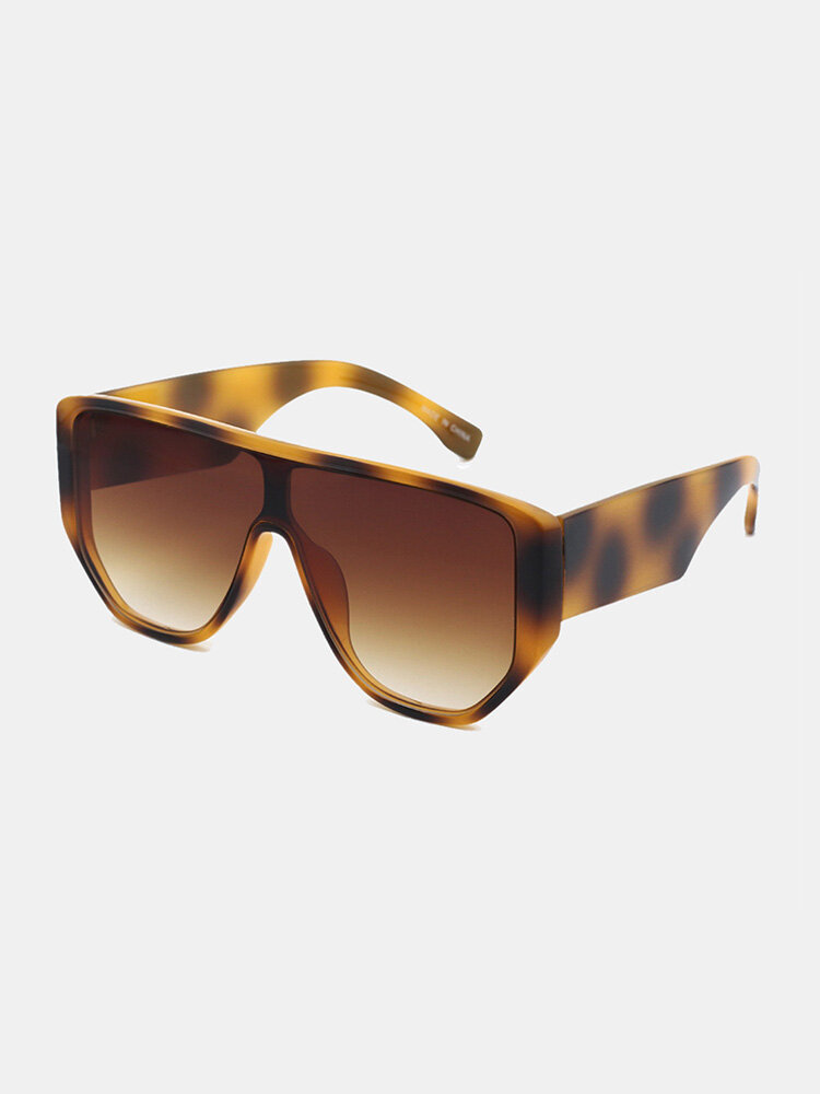 Unisex Resin Tortoiseshell Full Frame Wide Legs UV Protection Outdoor Fashion Sunshade Sunglasses