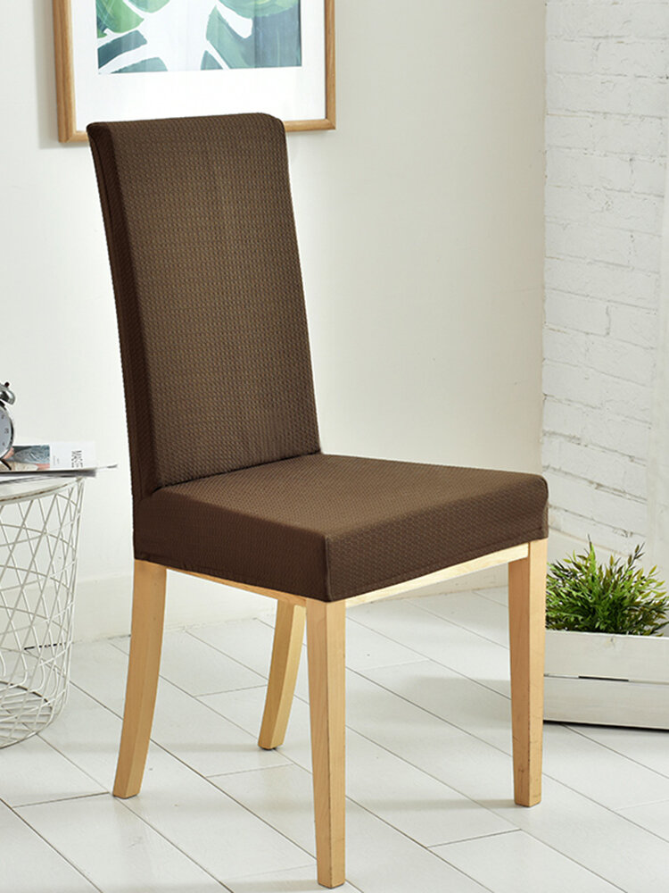 Fundas impermeables para sillas de comedor Anti Fundas de asiento de tela tipo gofre de suciedad Stretch Spandex