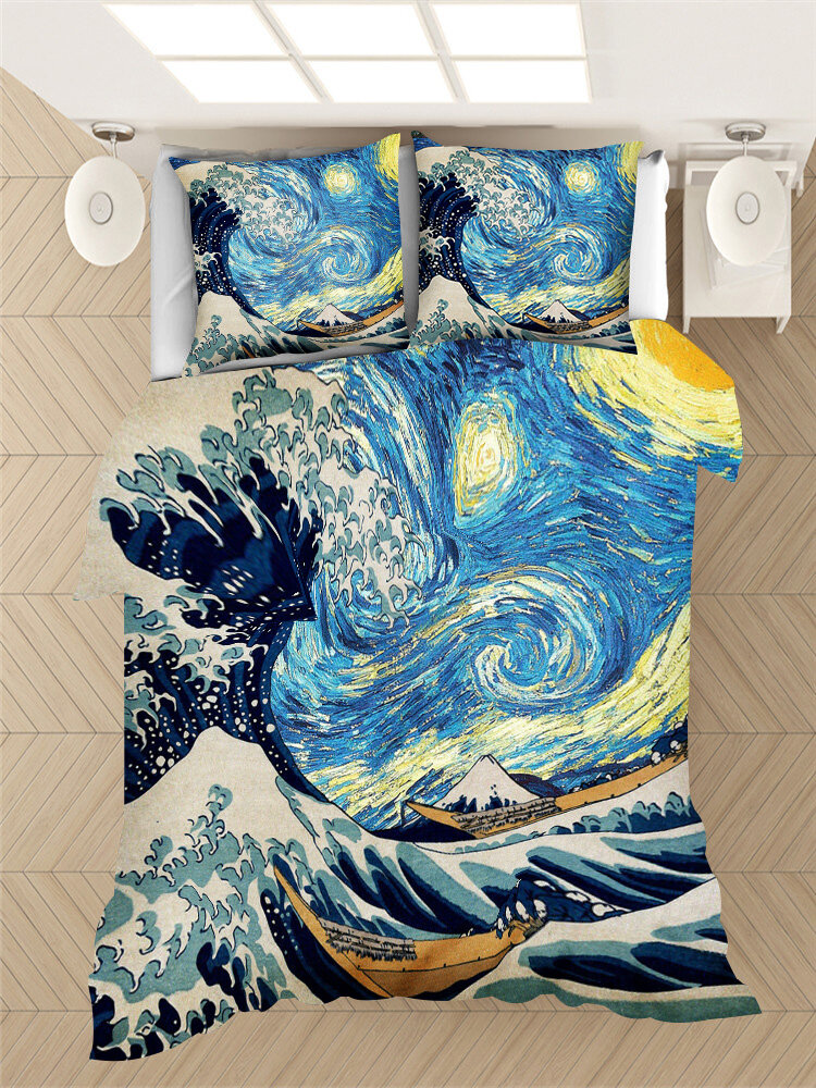 

Impressionist Art Natural Landscape Pattern Comfy Bedding Duvet Cover Set Pillowcase Adults Bed Duvet Set Twin King