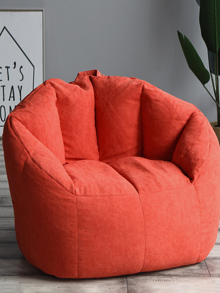 Lazy Bean Bag Cover Sofa Chair Lounger Sofa Seat Living Room Furniture Shell Shape Beanbag