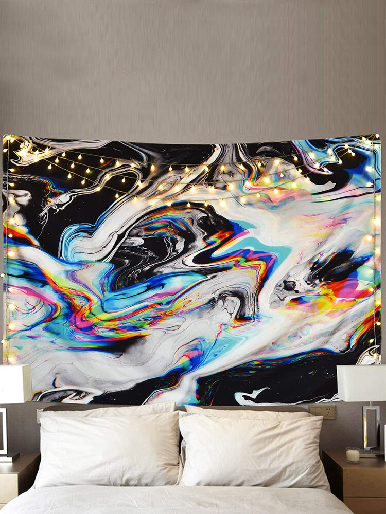Colorful Gouache Tapestry Psychedelic Art Tapestry Marble Swirl Tapestry Natural Landscape Pattern Tapestry