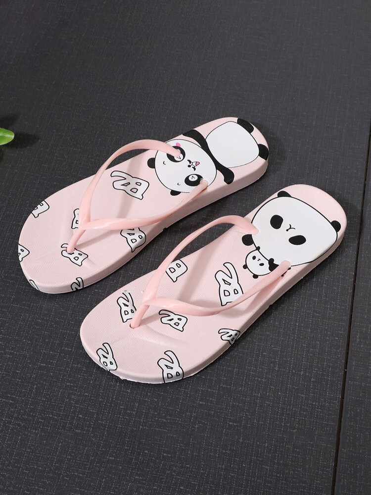 Women Cute Pattern Soft Comfy Outdoor Beach Vacation Flip Flops Slippers