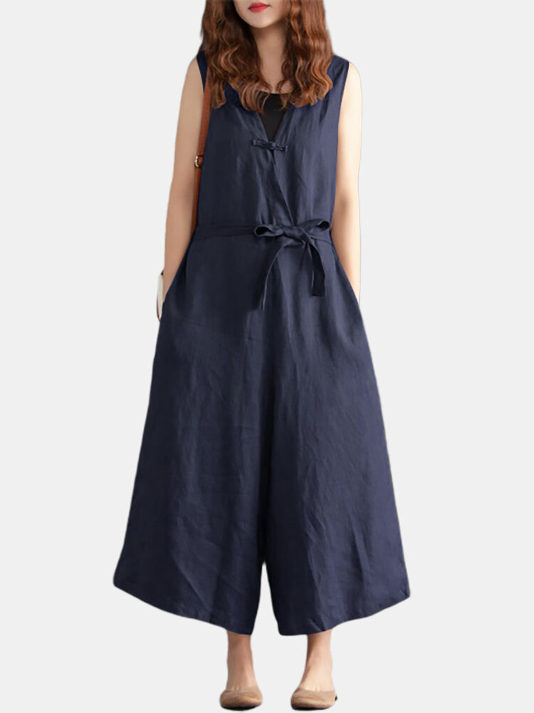 

Women V-neck Belted FlareOveralls Jumpsuits, Coffee;black;navy
