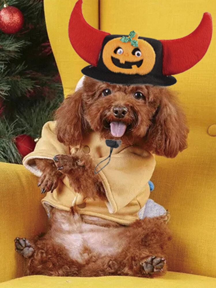 Pet Hat Dog Halloween Christmas Wig Set Cat Funny Headwear Supplies