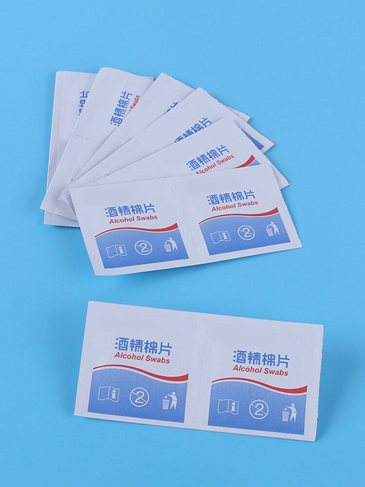 50Pcs Alcohol Swabs Pads Wet Wipes 75% First Aid Home Skin Cleanser Sterilization