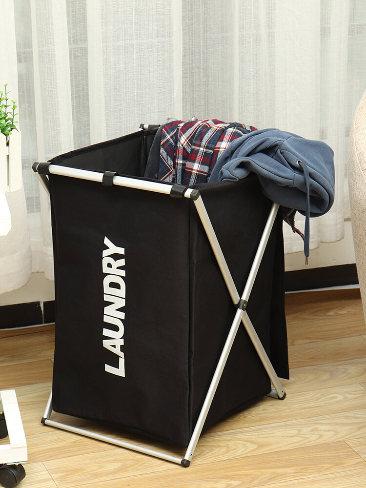 

Dirty Clothes Storage Basket Three Grid Organizer Hamper Waterproof Laundry Home, Black;dark grey;light grey