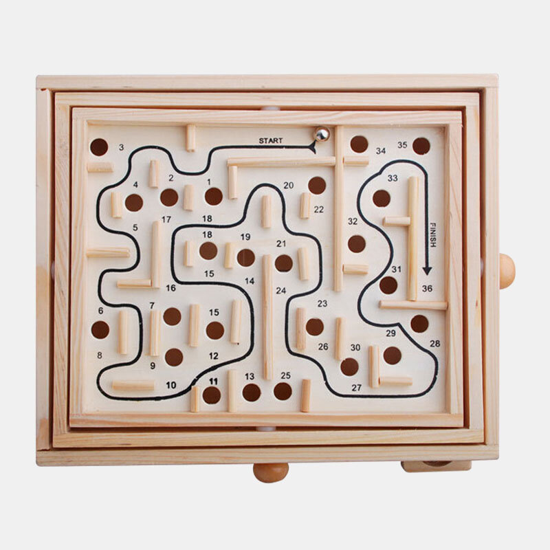 

Montessori 3D Maze Games Knob Wooden Labyrinth Toys Children Educational Rolling Beads Kid Boy Gift