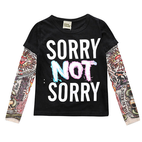

Cool Printed Boys Long Sleeve Tops Spring Autumn T shirts For 1Y-9Y, 8;11;7;1