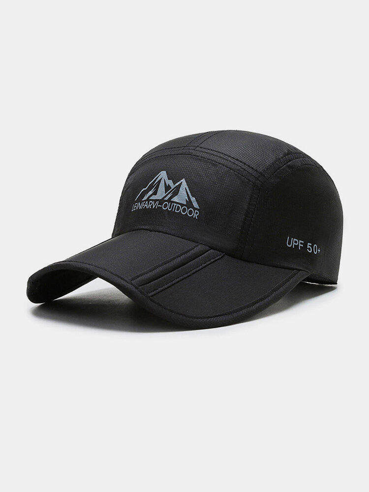 Men Ultra-Thin Quick Drying Folding Hiking Cap Sunshade Travel Sun Protection Folding Mesh Baseball Hat