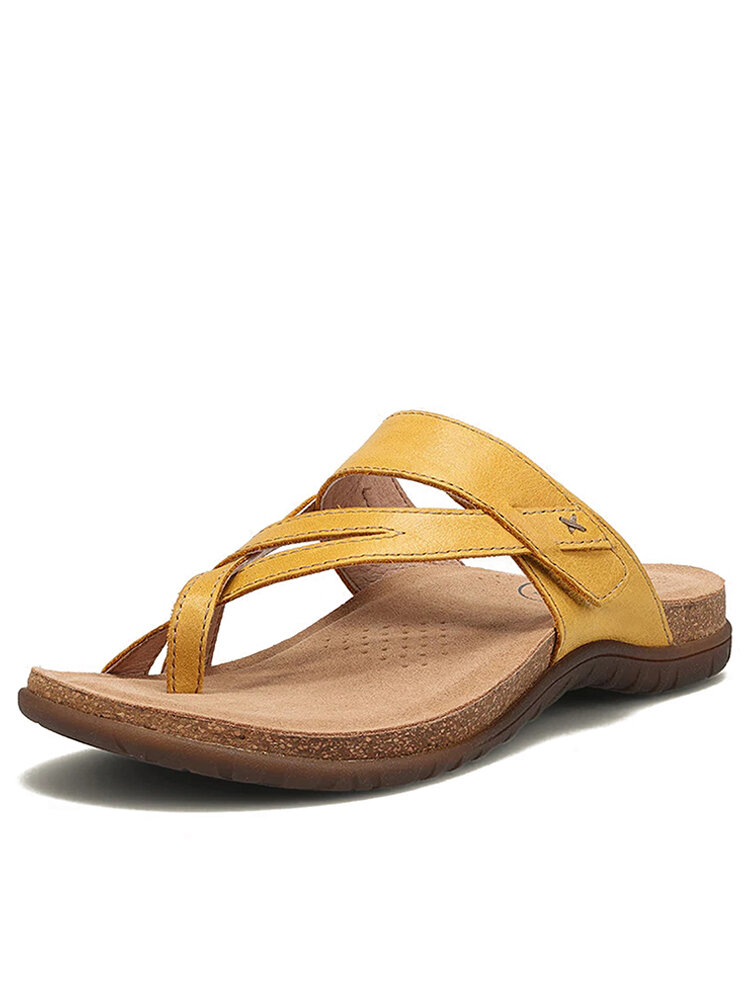 Summer Women's Fashion Cork Footbed Plus Size Flip-Flops Sandals
