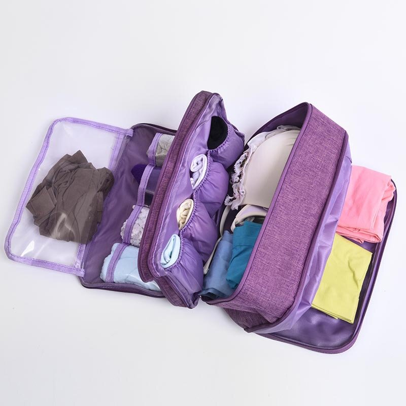 

Travel Clothing Finishing Bag Travel Clothes Underwear Bra Storage Bag House Organizer Bag, Purple;wine red;sky blue;navy blue;black