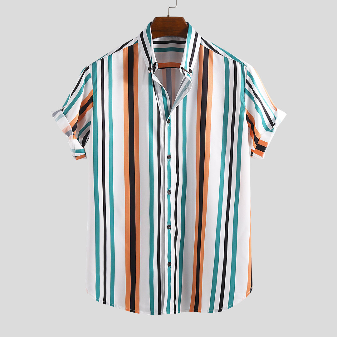 Multi Color Striped Casual Shirts