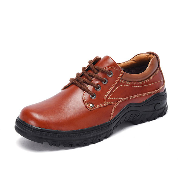 Men Outrdoor Slip Resistant Leather Work Shoes