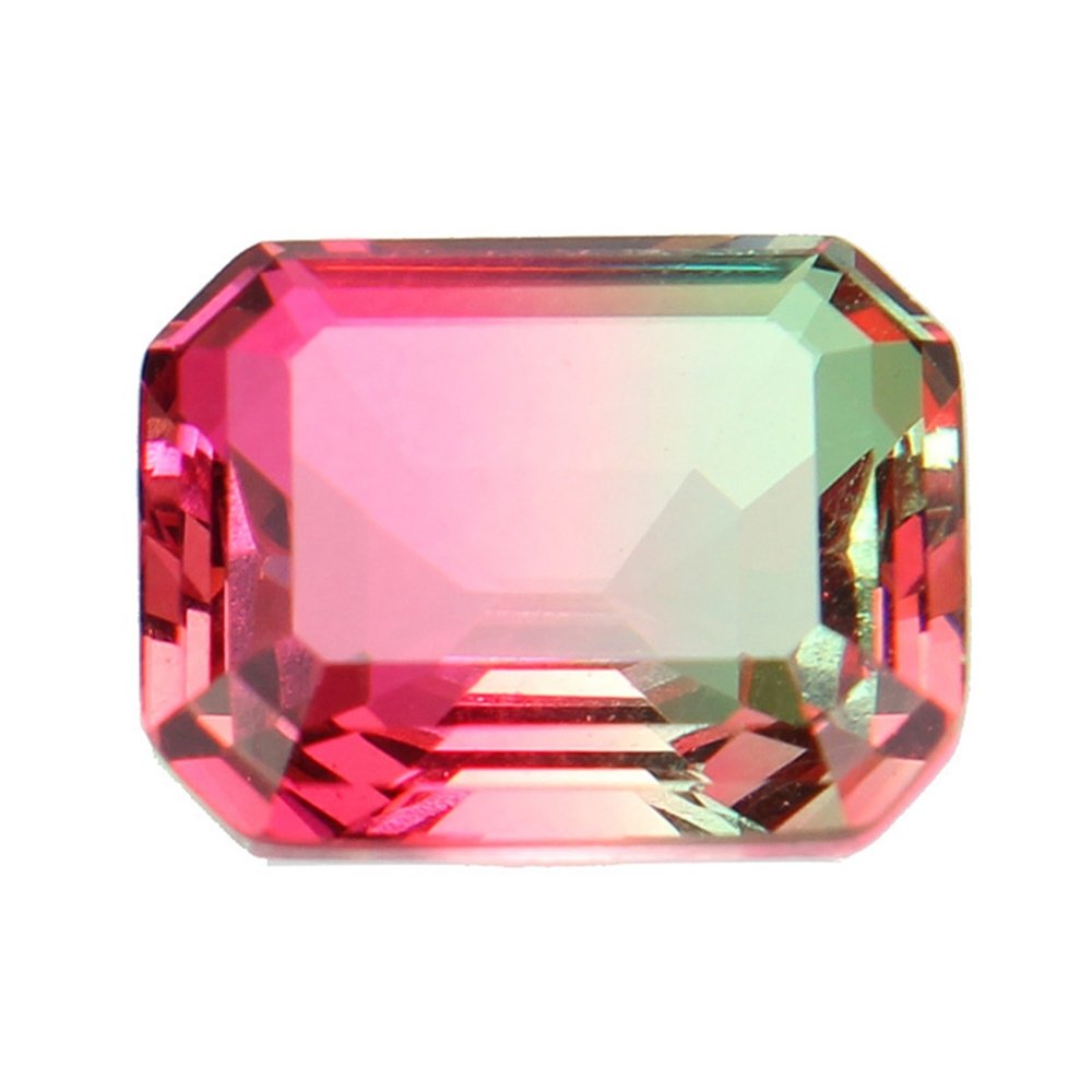 

1PC DIY Crystal Pink Graded Emerald Cut Loose Gemstone Crystal Jewelry