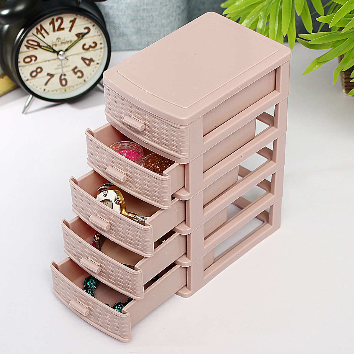 Drawer Mini Desktop Storage Box Multi-layer Cosmetics Finishing Box Office Stationery Storage Box