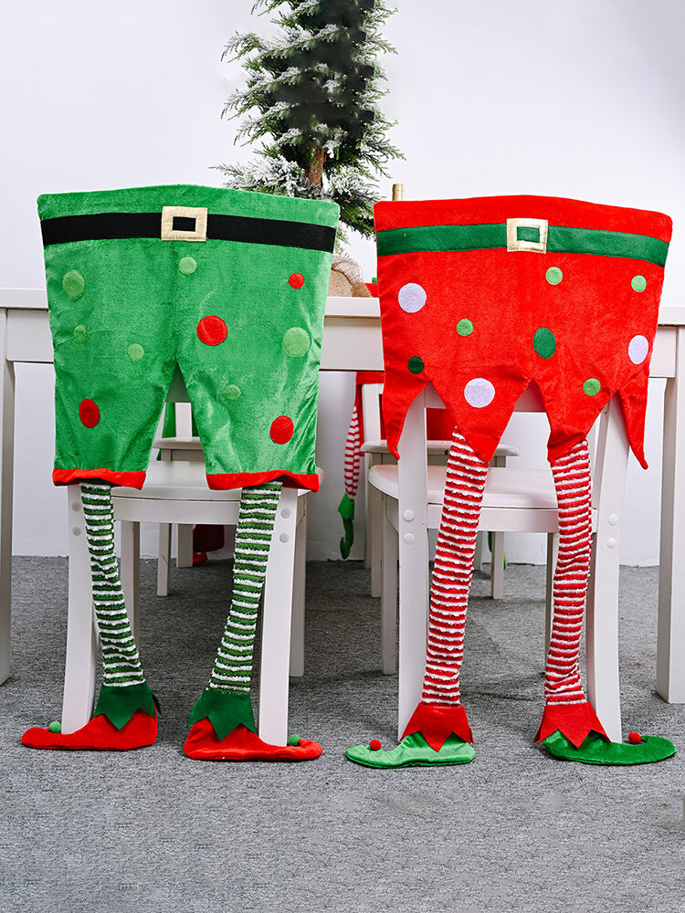 1 шт. Рождественские чехлы на стулья Санта-Клаус Шапка Рождественские обеденные чехлы на стулья для стола Декор для вечеринки