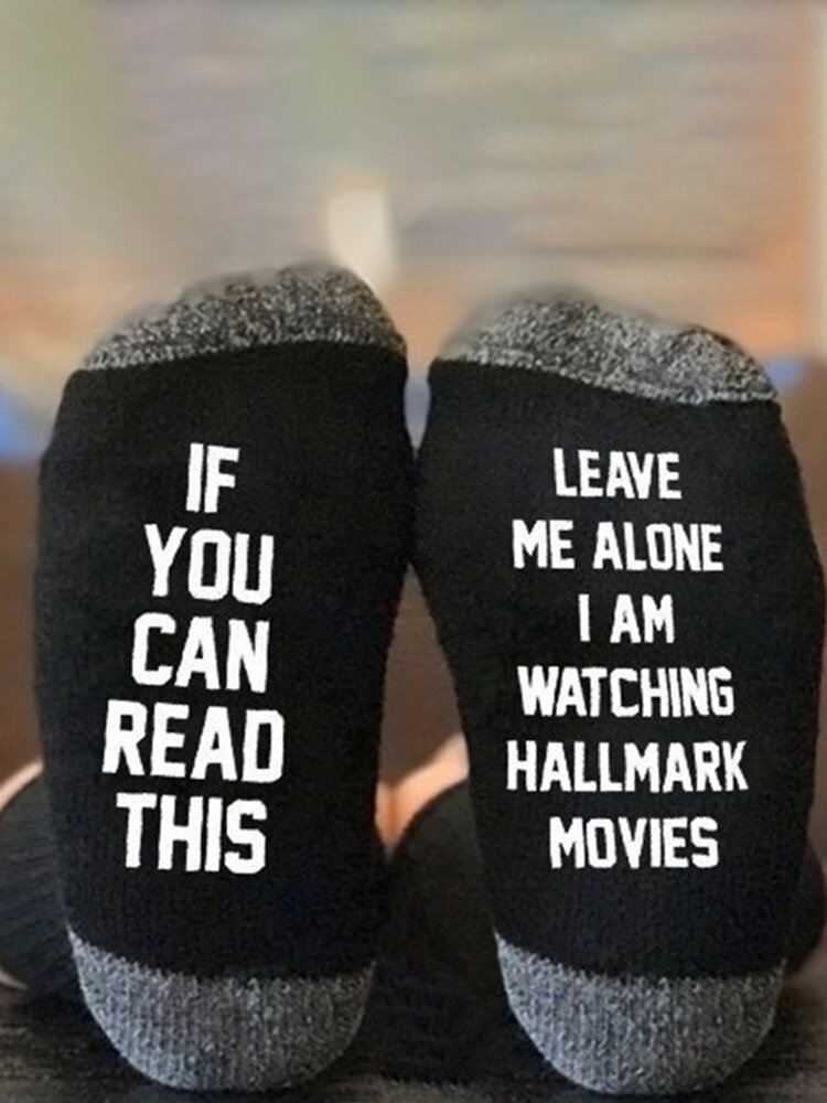 Casual Cotton Tube socks With Buzzword Letters