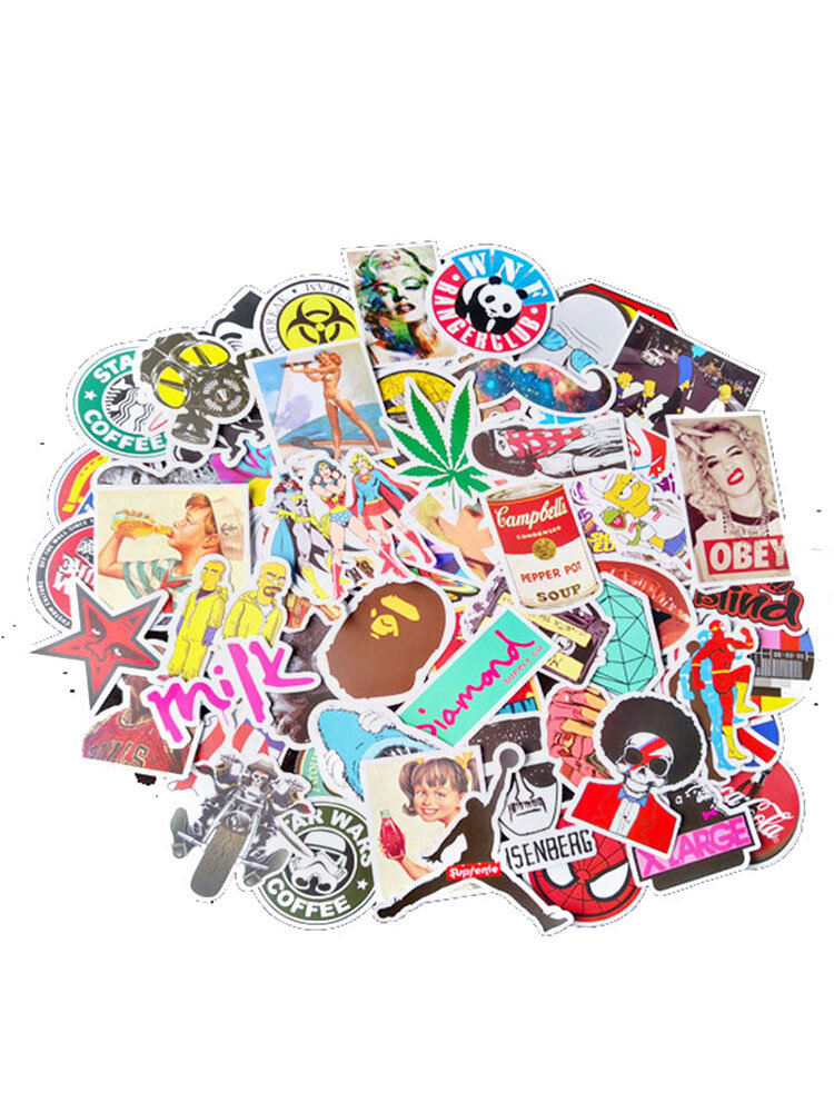 

100Pcs Vinyl Laptop Stickers For Car Motorcycle Bicycle Luggage Graffiti Patches Skateboard Wall