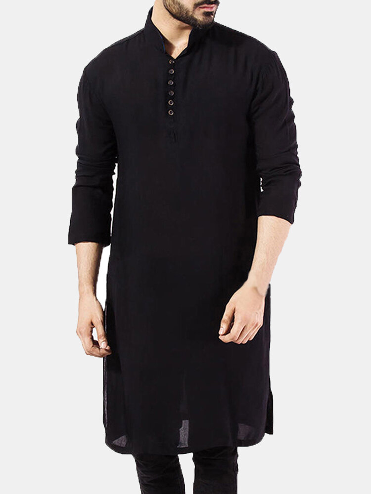 Tradicional Pathani Eid Kurta Talla Grande Estilo Indio Pijama de algodón para Hombre Pathani Kurta 