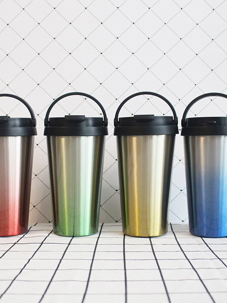 Stainless Steel Insulated Thermal Travel Coffee Mug Cup Flask 500ML 