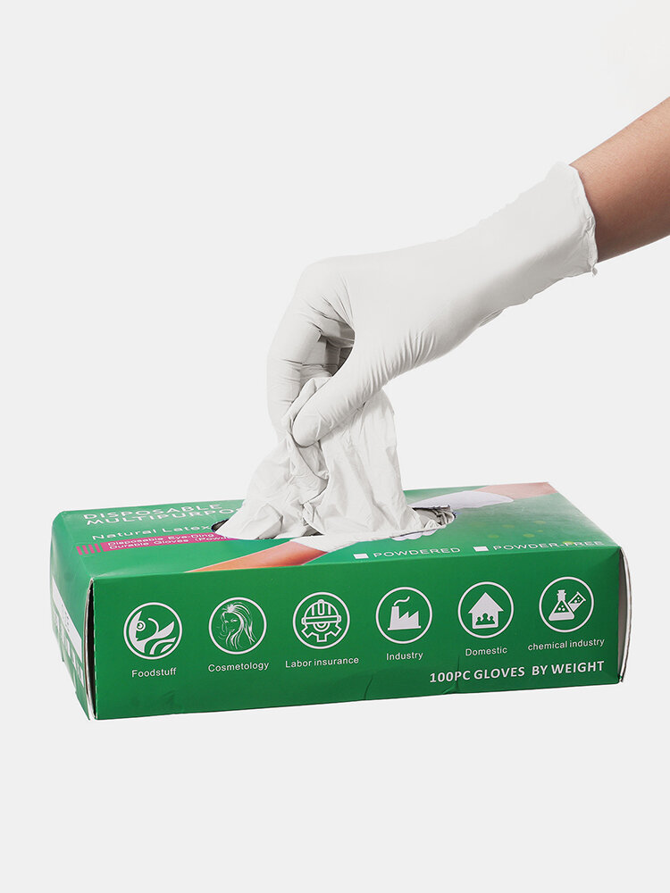 100PC Disposable Gloves in Nitrile Latex-Free Powder-Free Glove for Food-handling Mechanics