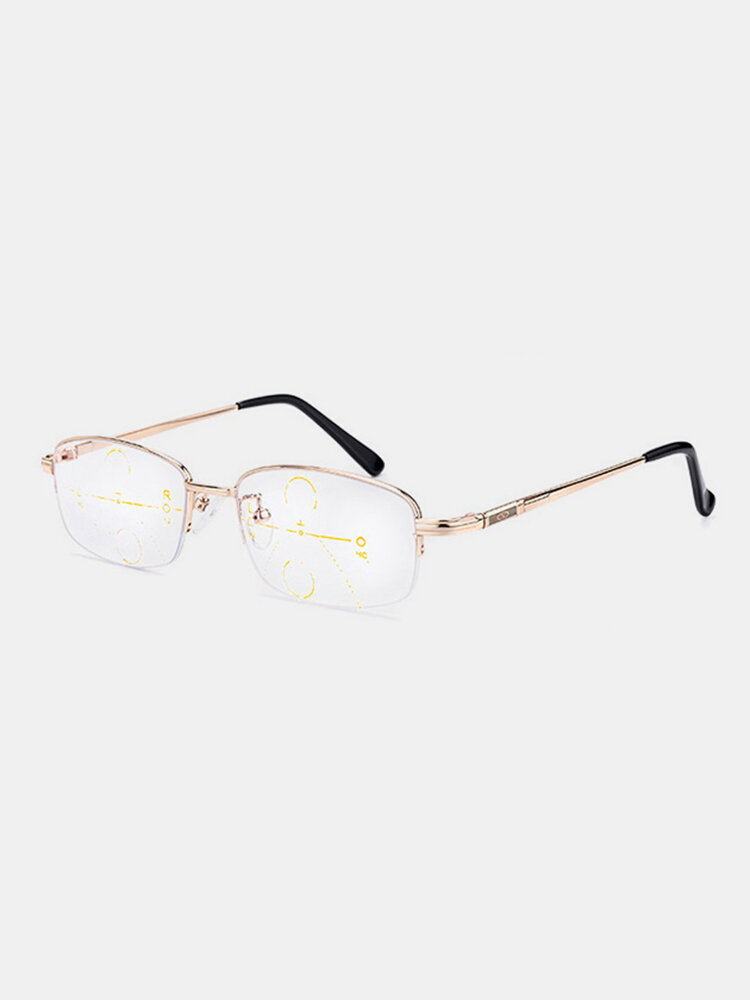 Portable Intelligent Reading Glasses Progressive Multifocal Lens Presbyopia Alloy Frame
