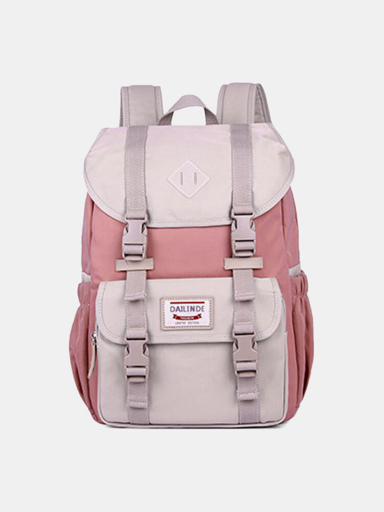 Women Canvas Casual Patchwork Backpack