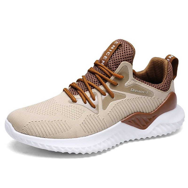 Men Knitted Fabric Reeathable Soft Light Weight Running Shoes