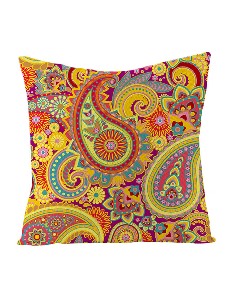 

Bohemian Mandala Folk Geometrical Style Linen Throw Pillowcases Home Sofa Art Decor Cushion Cover